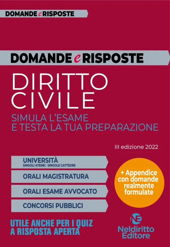 Domande risposte diritto civile 2022 | Libreria Giuridica Online