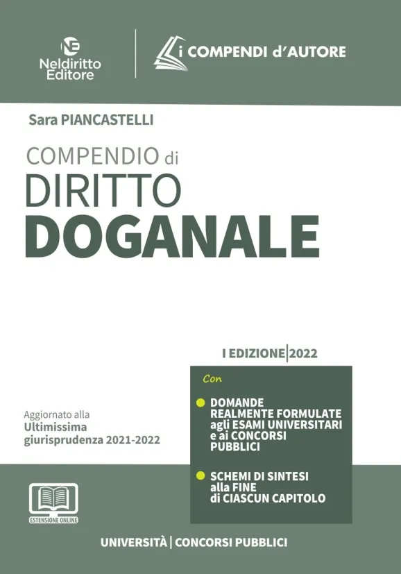 Compendio Di Diritto Doganale 2022 | Libreria Giuridica Online