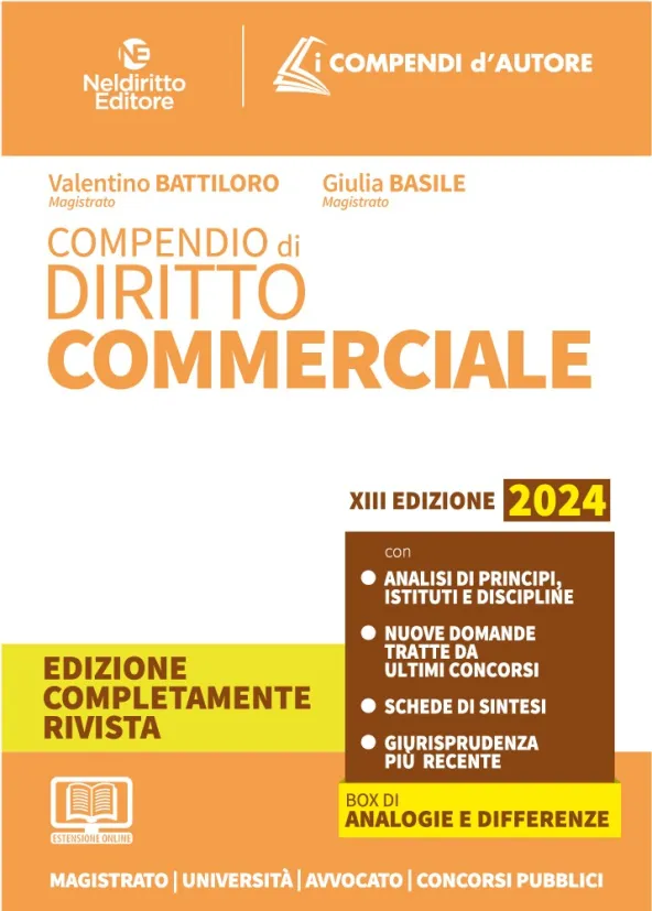 Compendio di Diritto Commerciale 2024 | Libreria Giuridica Online