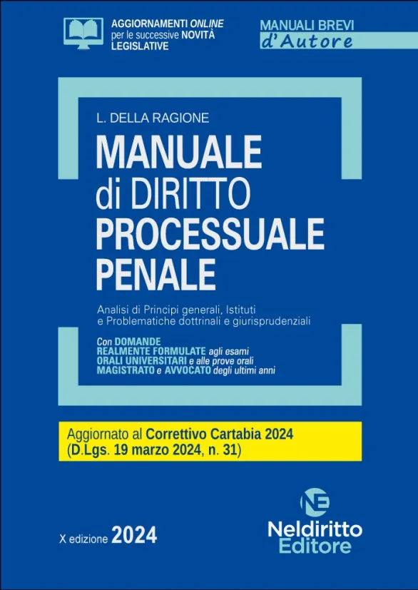 Manuale Breve di Procedura Penale 2024 | Libreria Giuridica Online
