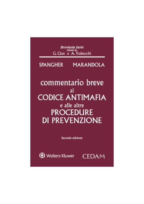 Commentario Breve al Codice Antimafia 2024 | Libreria Giuridica Online