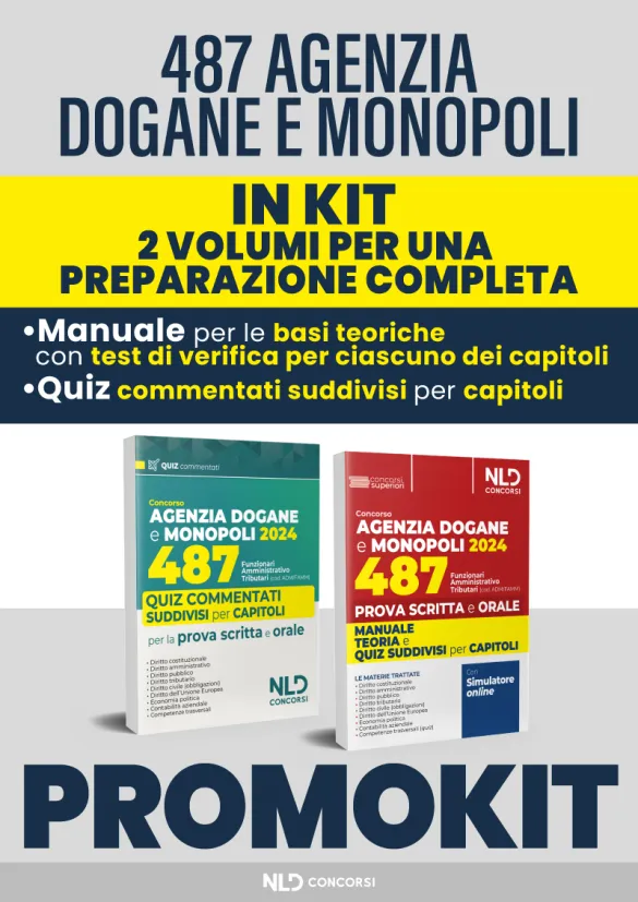 KIT CONCORSO 487 posti Agenzia delle DOGANE 2024