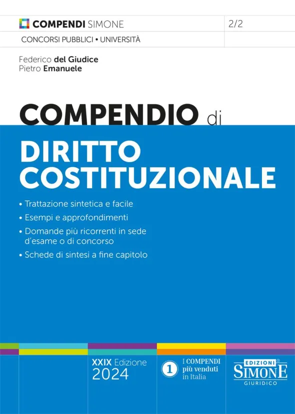 Compendio di Diritto Costituzionale 2024 | Libreria Giuridica Online