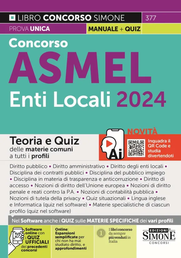 Manuale Concorso ASMEL Enti Locali 2024 | Libreria Giuridica Online