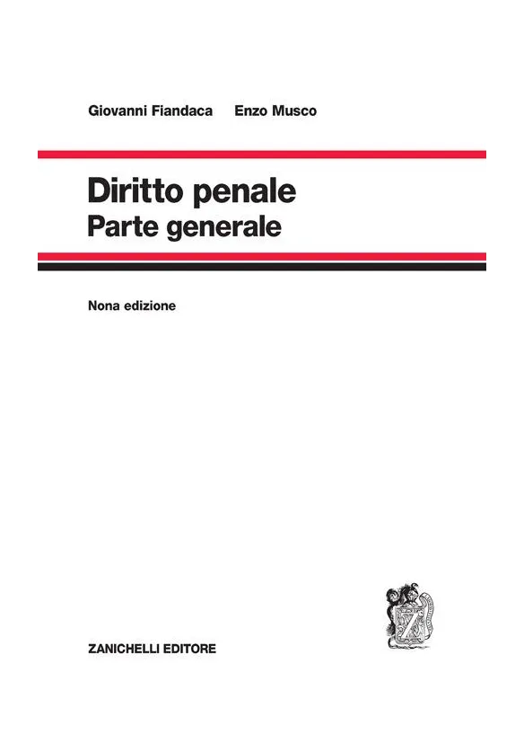 Fiandaca Musco Diritto penale Parte generale 2024