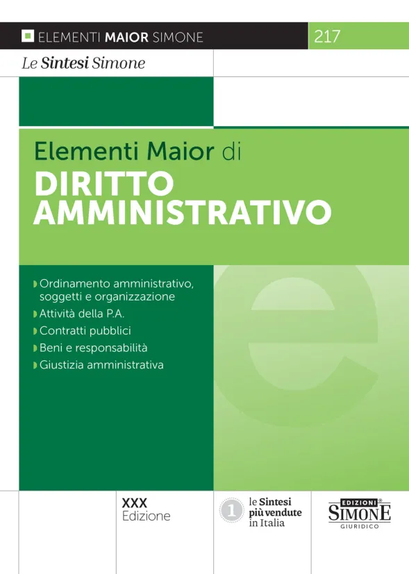 Elementi Maior di Diritto Amministrativo 2024 | Libreria Giuridica Online