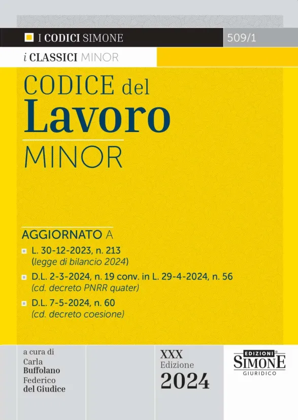 Codice del Lavoro Minor 2024 | Libreria Giuridica Online