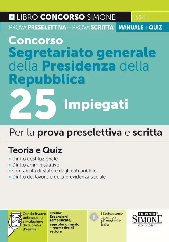 Concorso Segretariato generale della Presidenza della Repubblica 2024