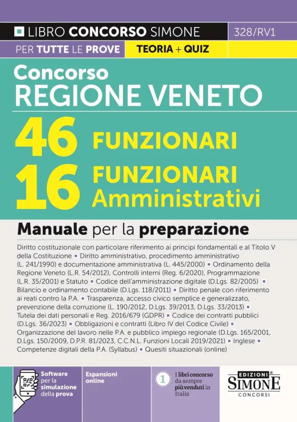 Concorso Regione Veneto 46 Funzionari – 16 Funzionari amministrativi