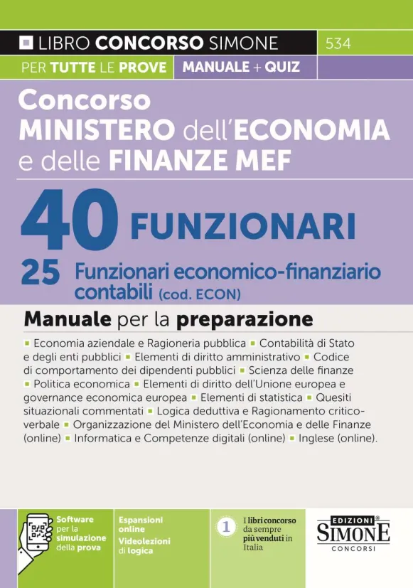 25 funzionari economico finanz.mef econ