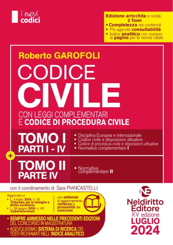 Garofoli Codice Civile e Leggi Complementari 2024 | Libreria Giuridica Online