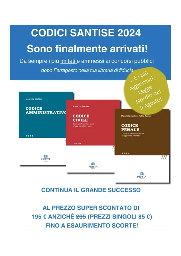 Santise Codici Concorso Magistratura 2024 | Libreria Giuridica Online