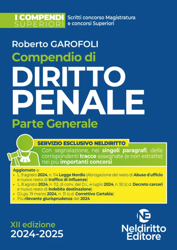 Compendio superiore di diritto Penale Parte generale 2024-2025