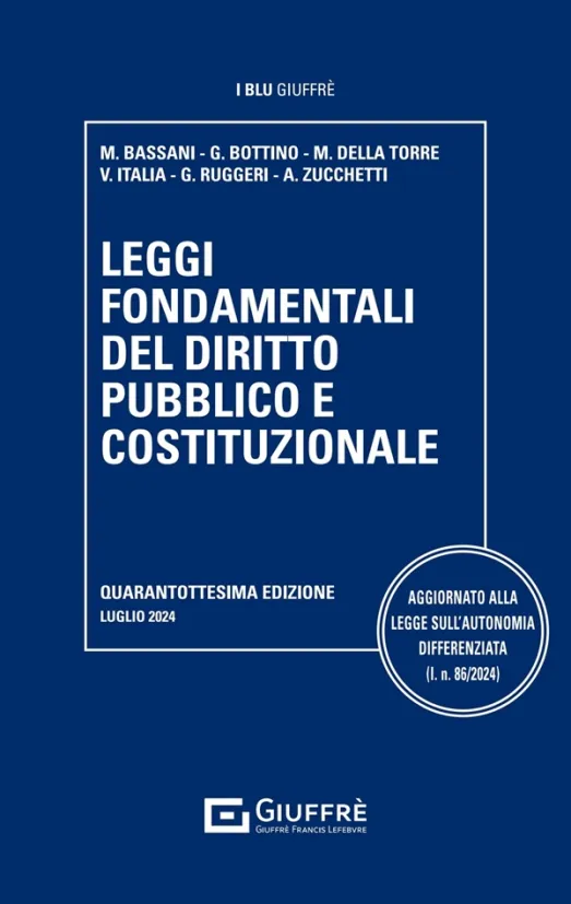 Bassani Leggi Fondamentali del Diritto Pubblico e Costituzionale 2024