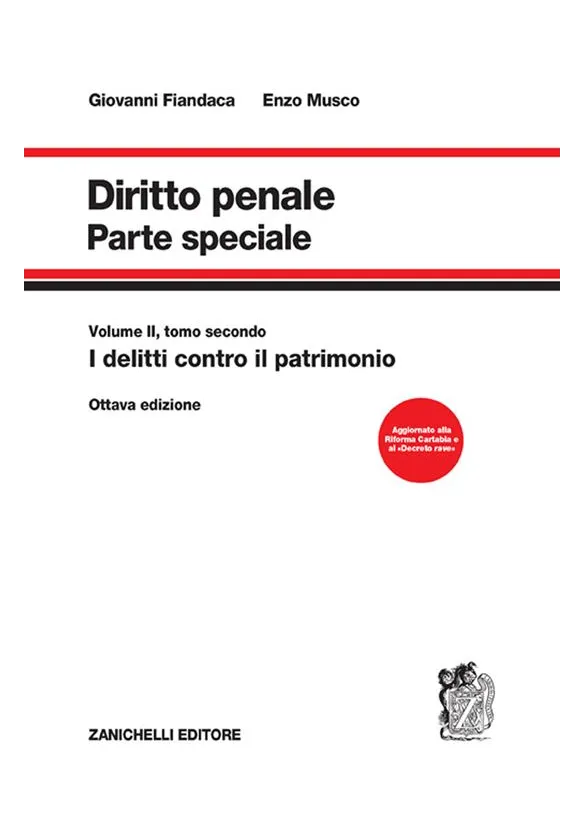 Fiandaca Musco Diritto Penale Parte speciale  Volume 2 tomo 2 2023